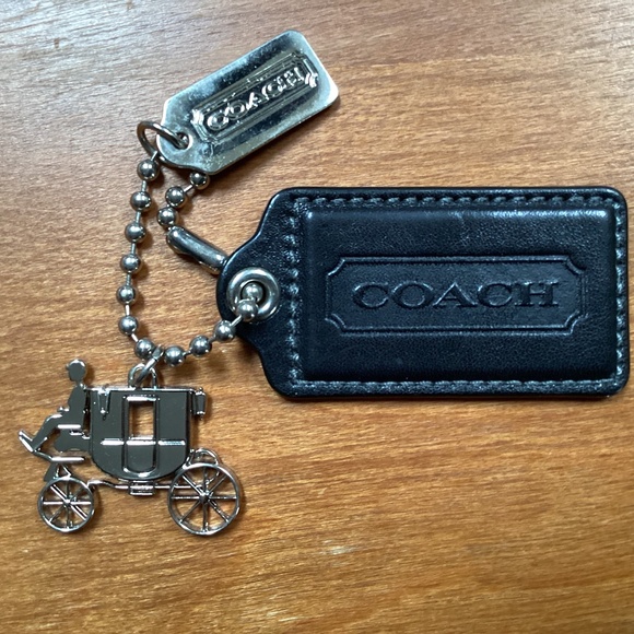 Coach Leather and Silver-Tone Bag Charms/Bag Tags/Hang Tags - Picture 1 of 9